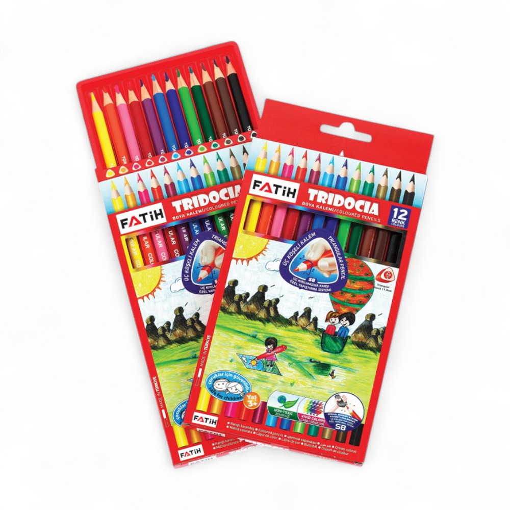 Fatih Kuru Boya 33250 Tridocia Üçgen 12 Renk